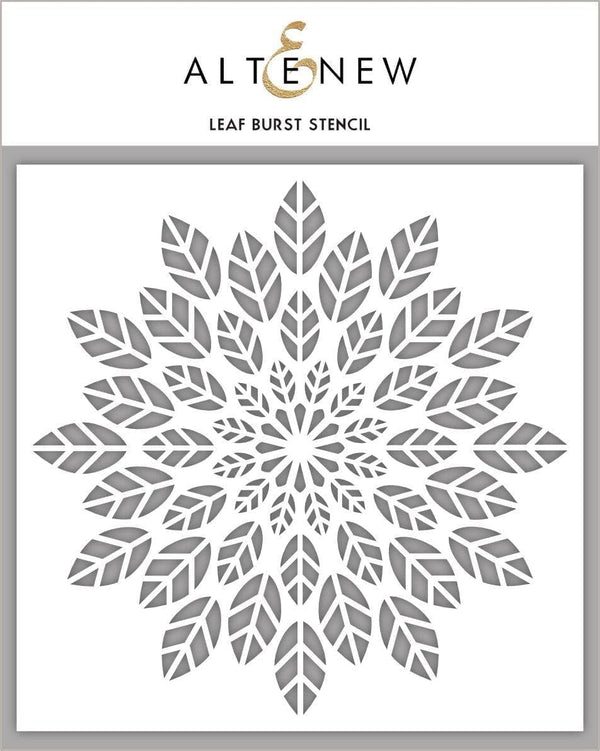 Photocentric Stencil Leaf Burst Stencil