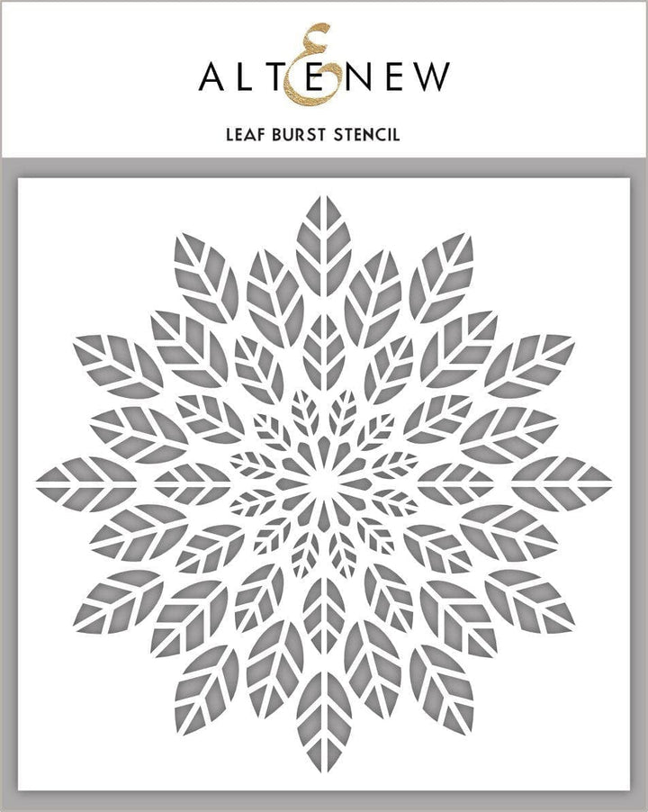 Photocentric Stencil Leaf Burst Stencil