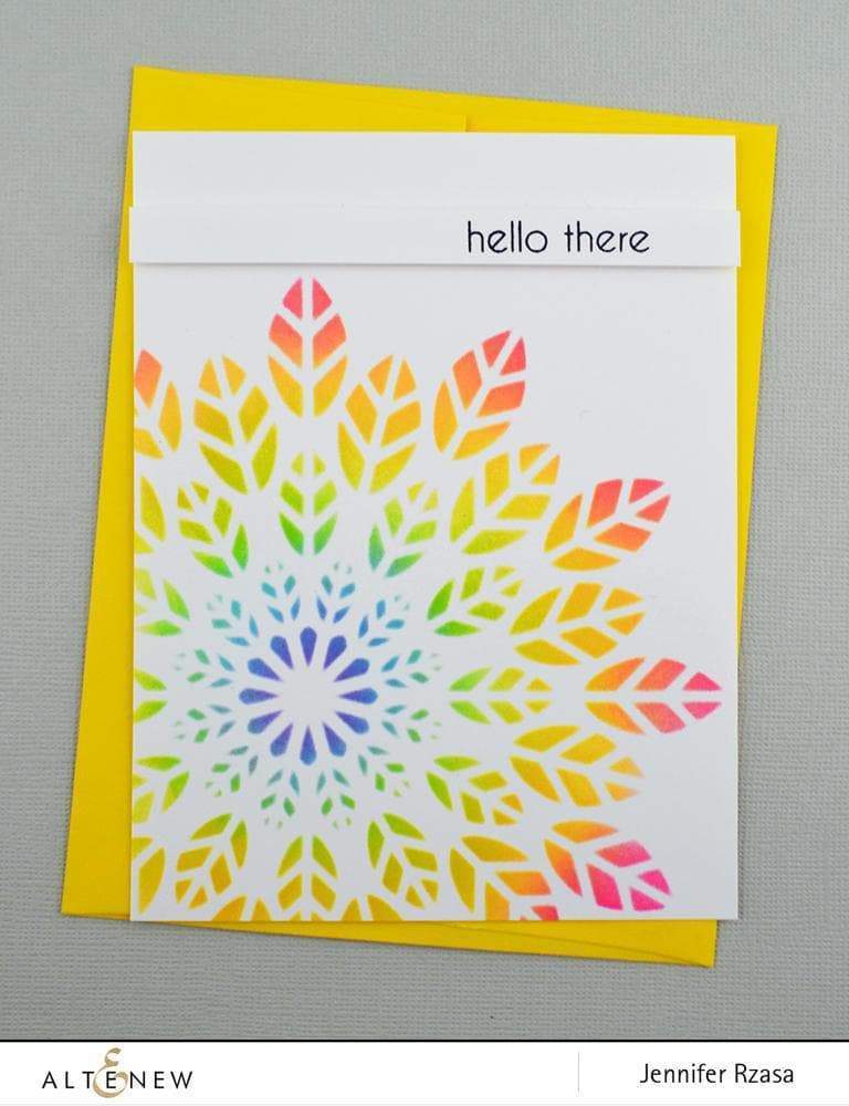 Photocentric Stencil Leaf Burst Stencil