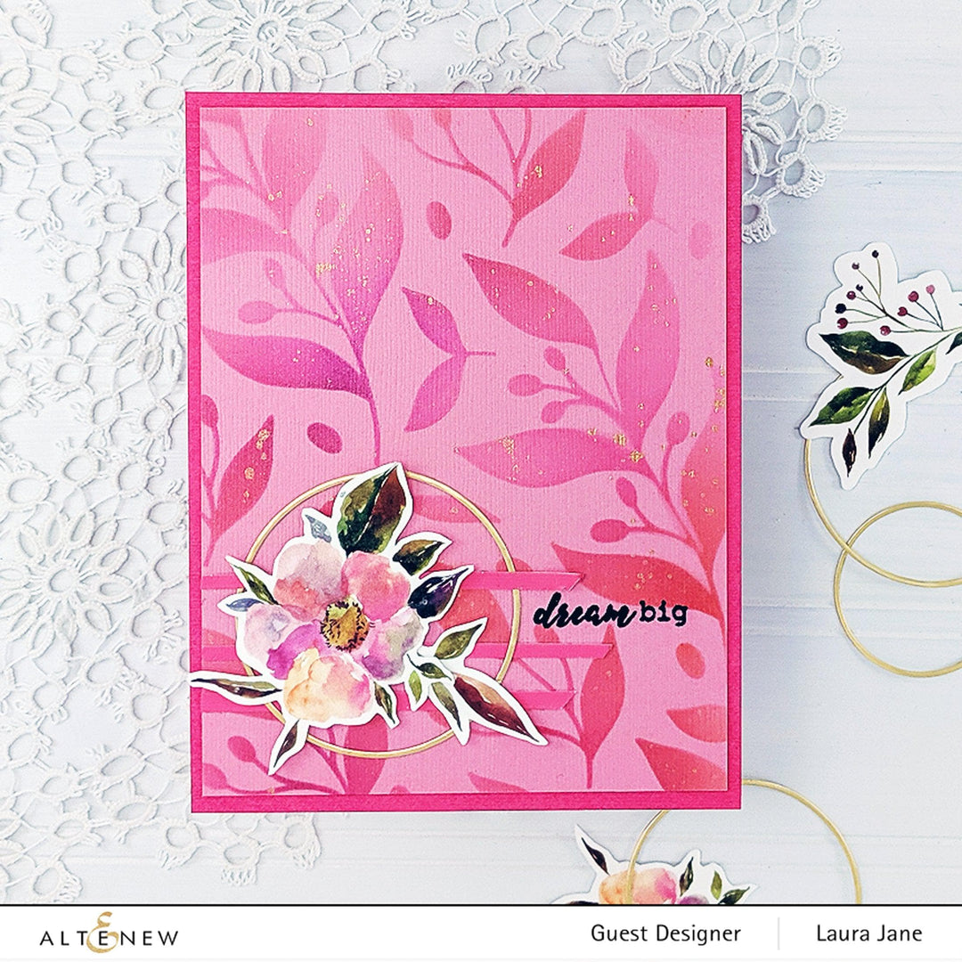 Photocentric Stencil Leaves & Berries Stencil