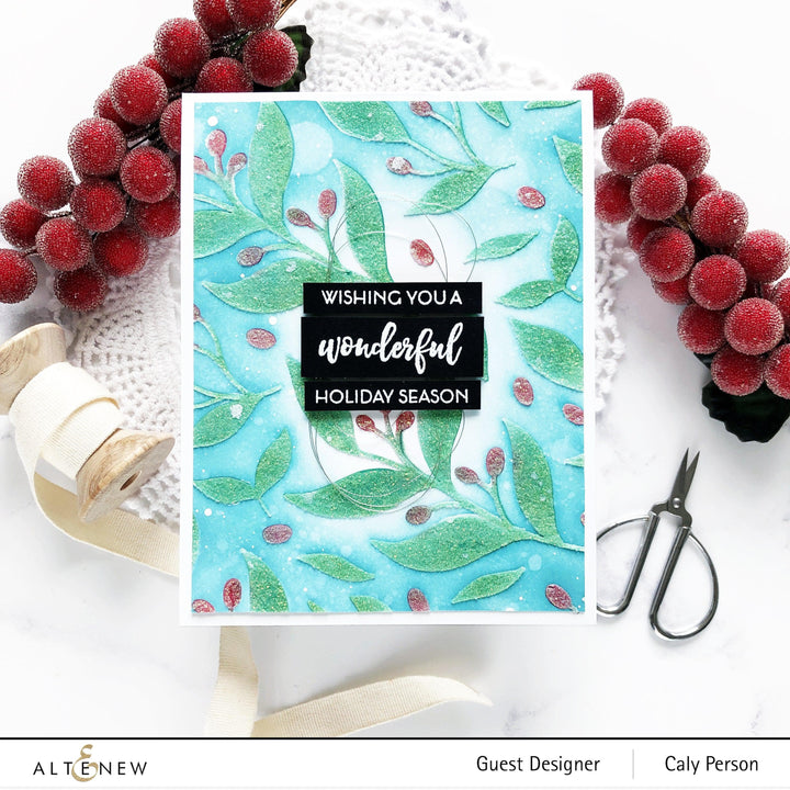 Photocentric Stencil Leaves & Berries Stencil