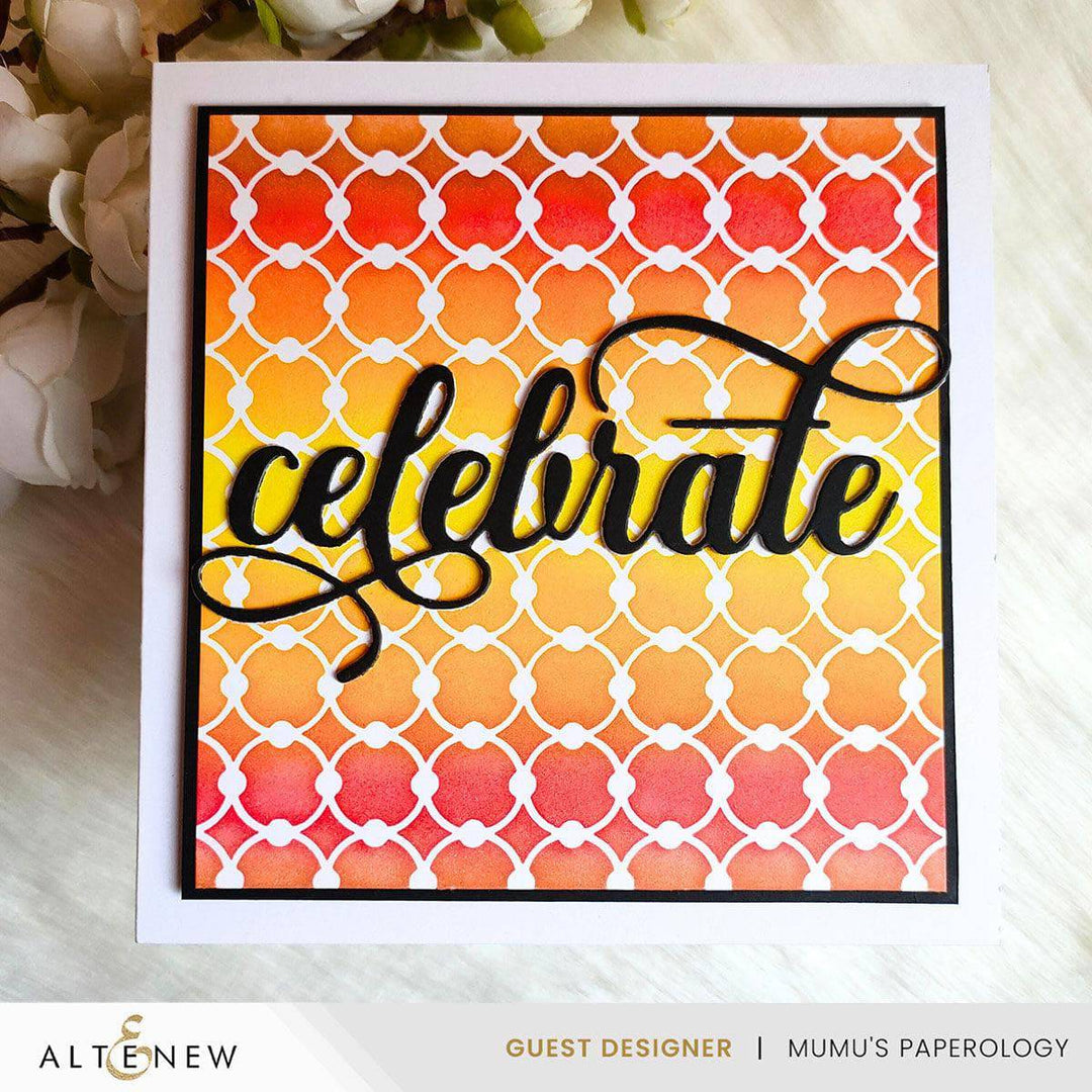 Linked Spots & Dots Background Stencil