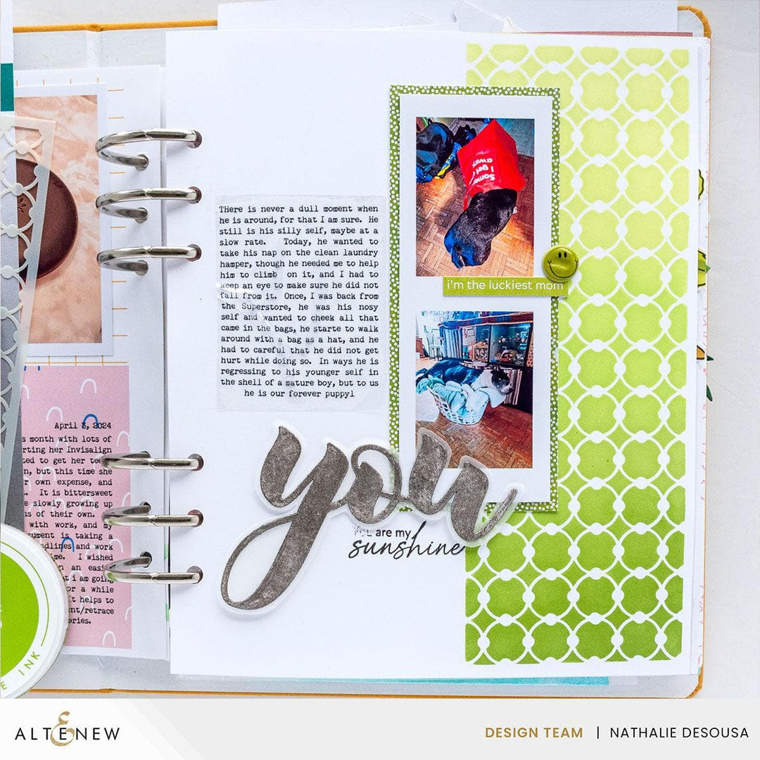 Linked Spots & Dots Background Stencil