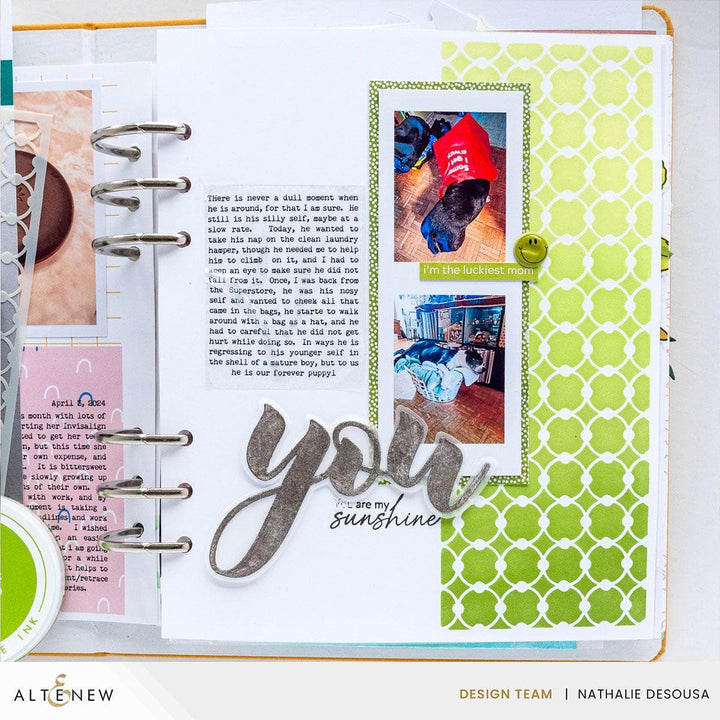 Linked Spots & Dots Background Stencil