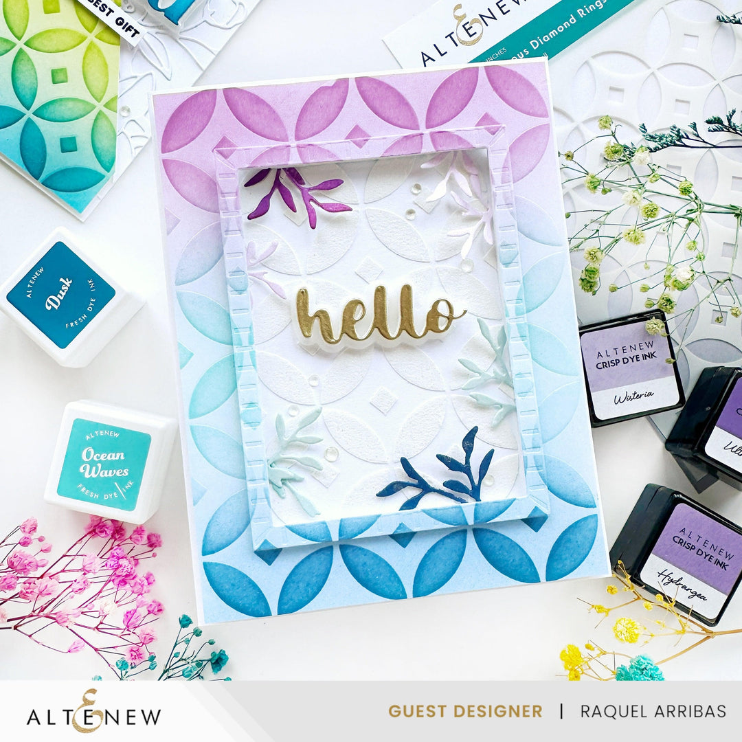 Luminous Diamond Rings Stencil