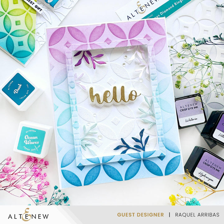 Luminous Diamond Rings Stencil