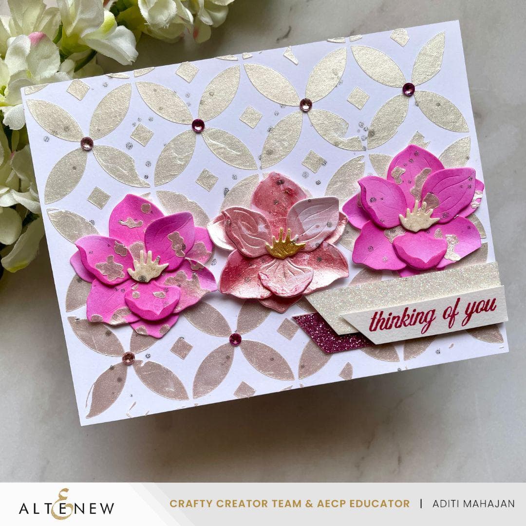 Luminous Diamond Rings Stencil