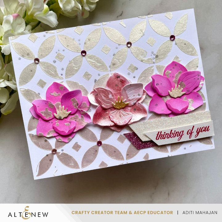 Luminous Diamond Rings Stencil