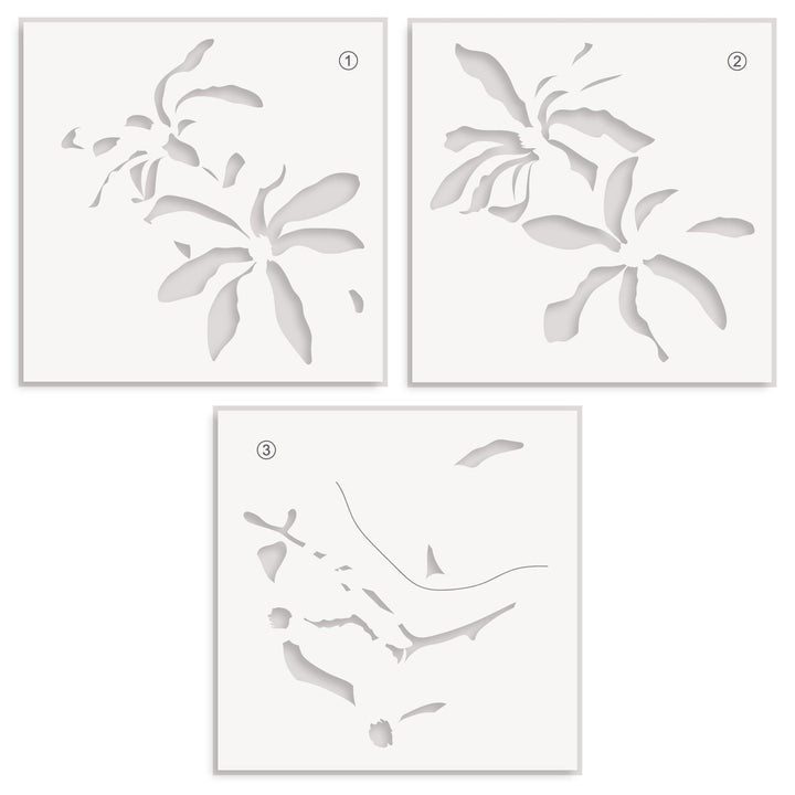 EXP Factors Stencil Magnolia Ballerina Simple Coloring Stencil Set (3 in 1)