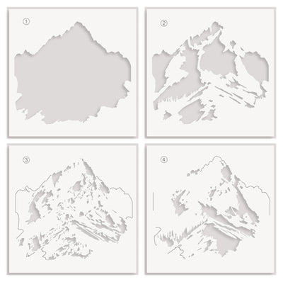 Majestic Mountains Layering Stencil Set (4 in 1)