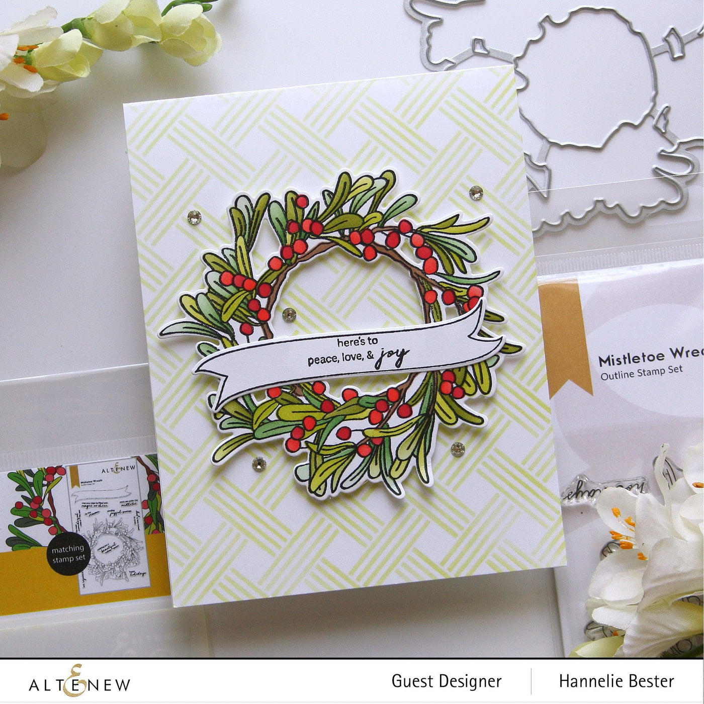 EXP Factors Stencil Mistletoe Wreath Simple Coloring Stencil Set (4 in 1)