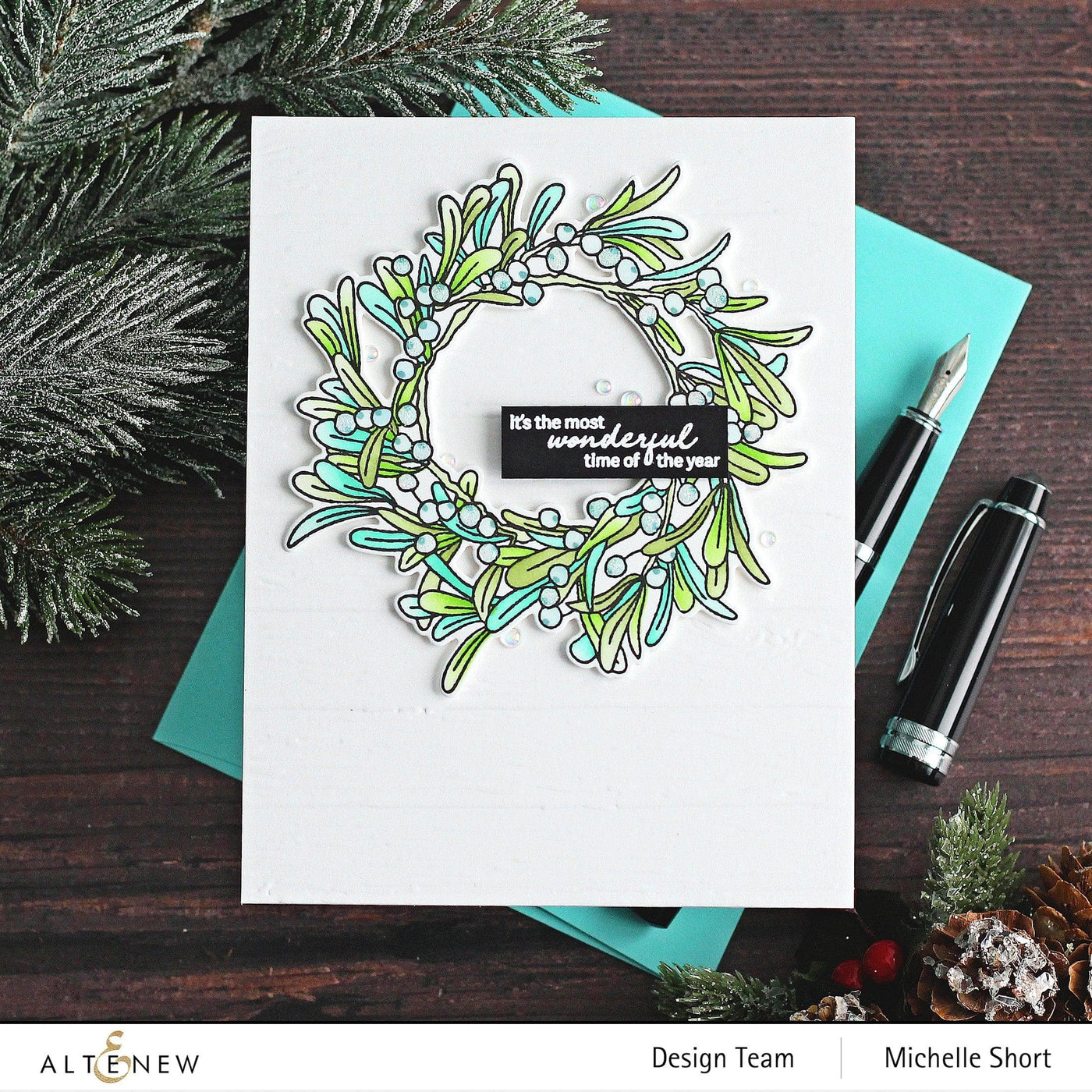 EXP Factors Stencil Mistletoe Wreath Simple Coloring Stencil Set (4 in 1)