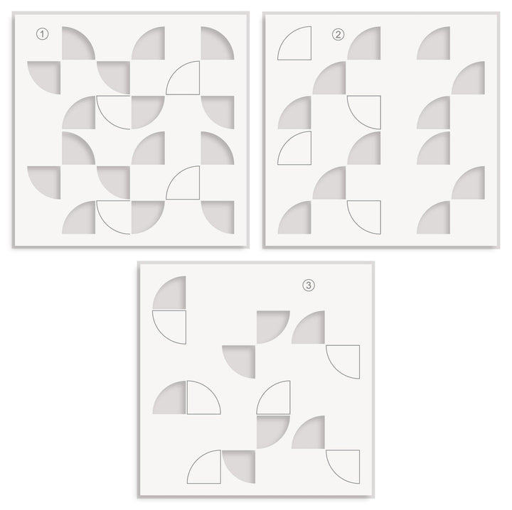 Modern Circles Builder Stencil Set (3 in 1)