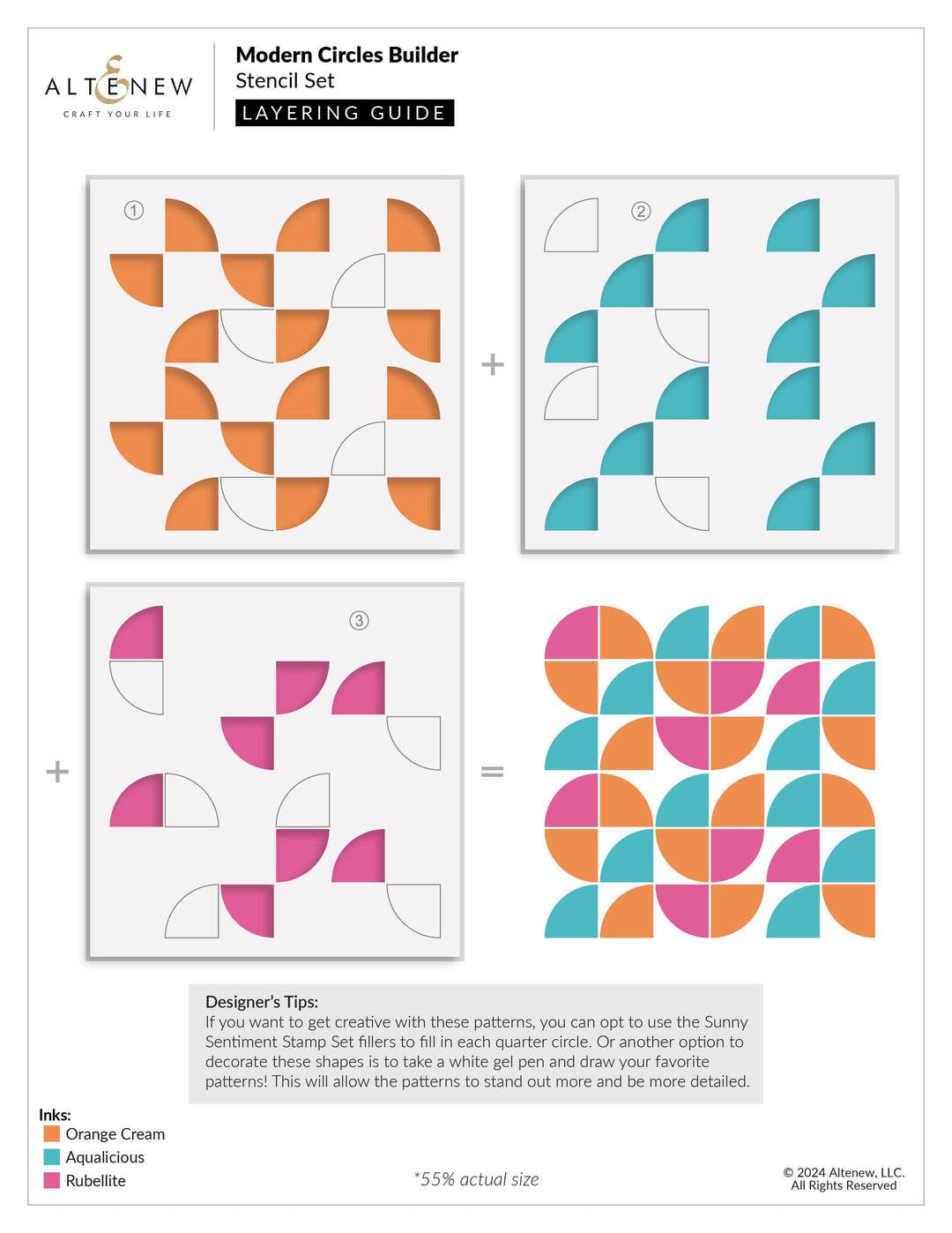 Modern Circles Builder Stencil Set (3 in 1)