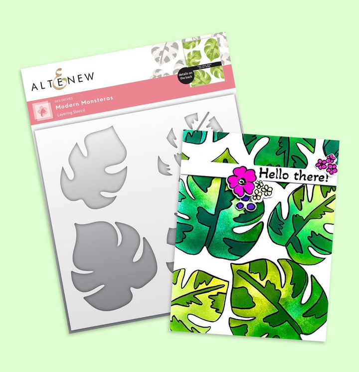 EXP Factors Stencil Modern Monsteras Layering Stencil