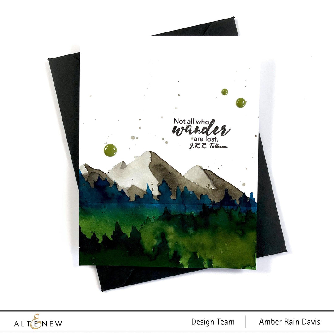 Photocentric Stencil Mountain Scene Stencil