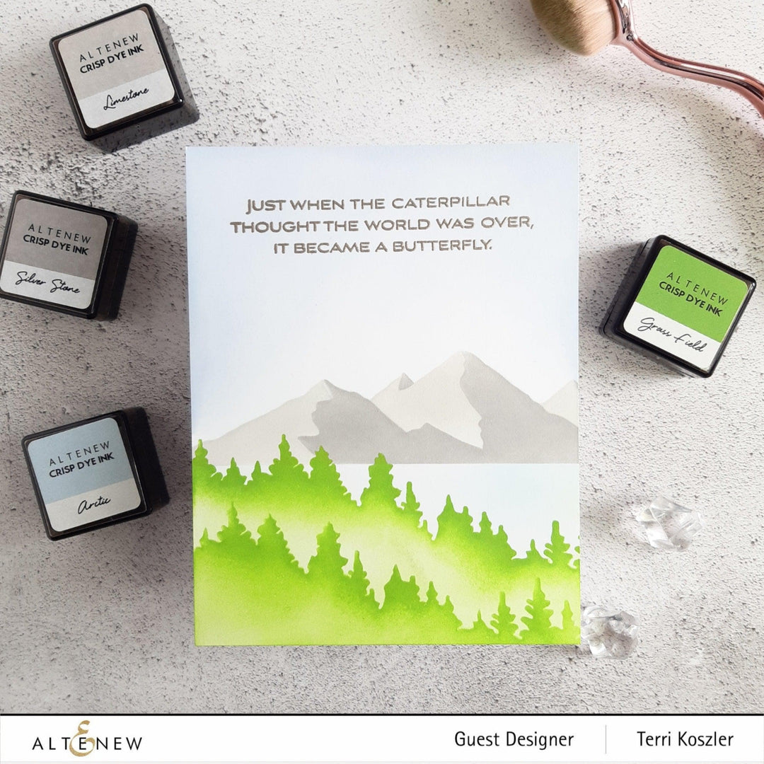 Photocentric Stencil Mountain Scene Stencil