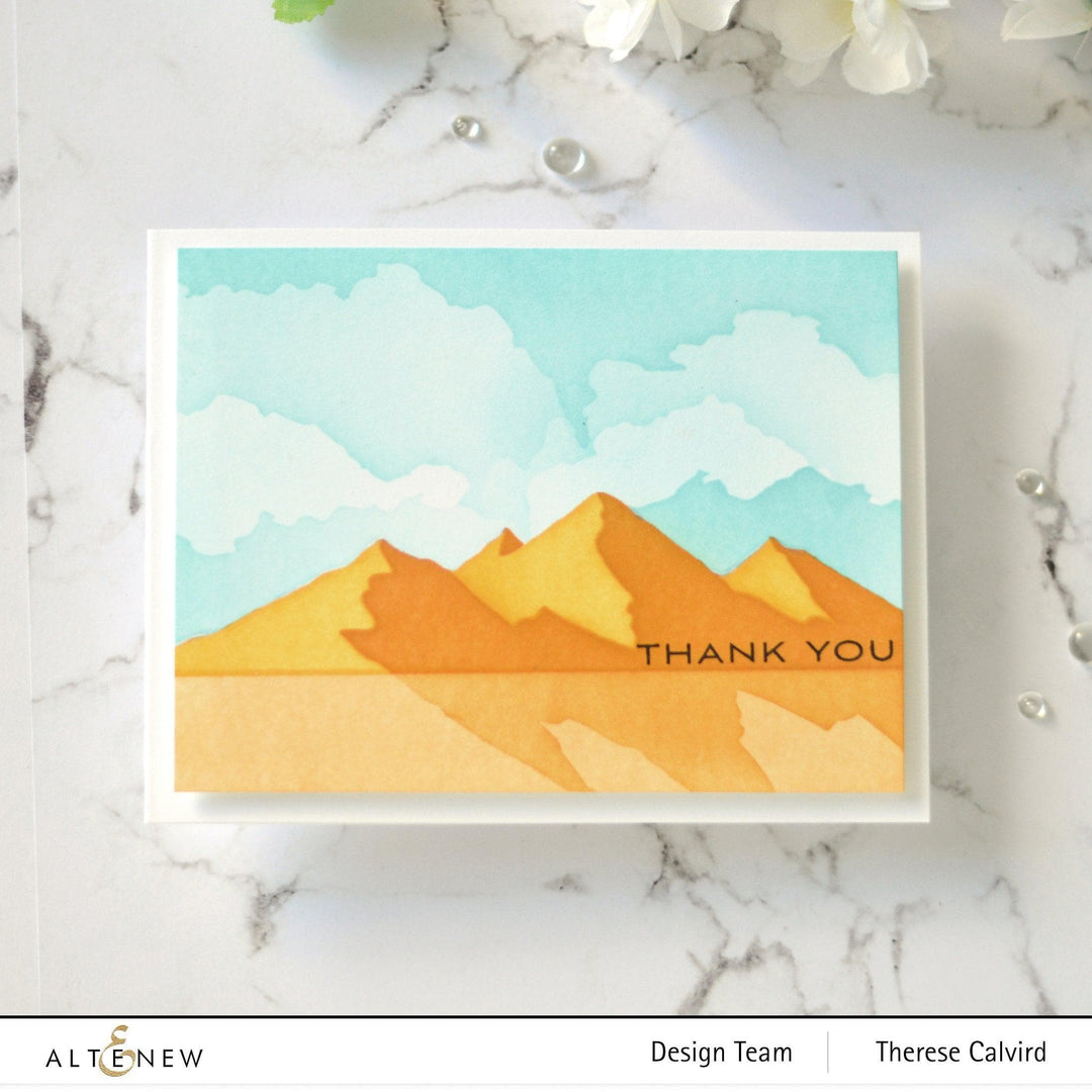 Photocentric Stencil Mountain Scene Stencil