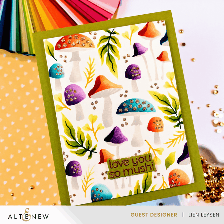 EXP Factors Stencil Mushroom Garden Layering Stencil Set (4 in 1)