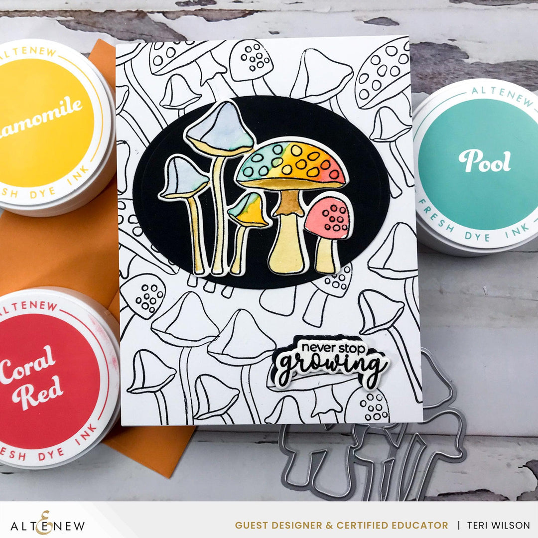 EXP Factors Stencil Mushroom Garden Layering Stencil Set (4 in 1)