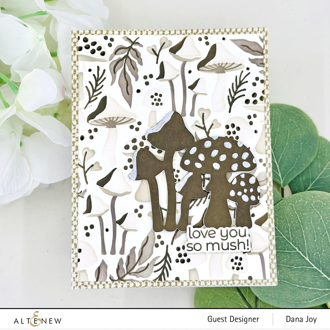 EXP Factors Stencil Mushroom Garden Layering Stencil Set (4 in 1)