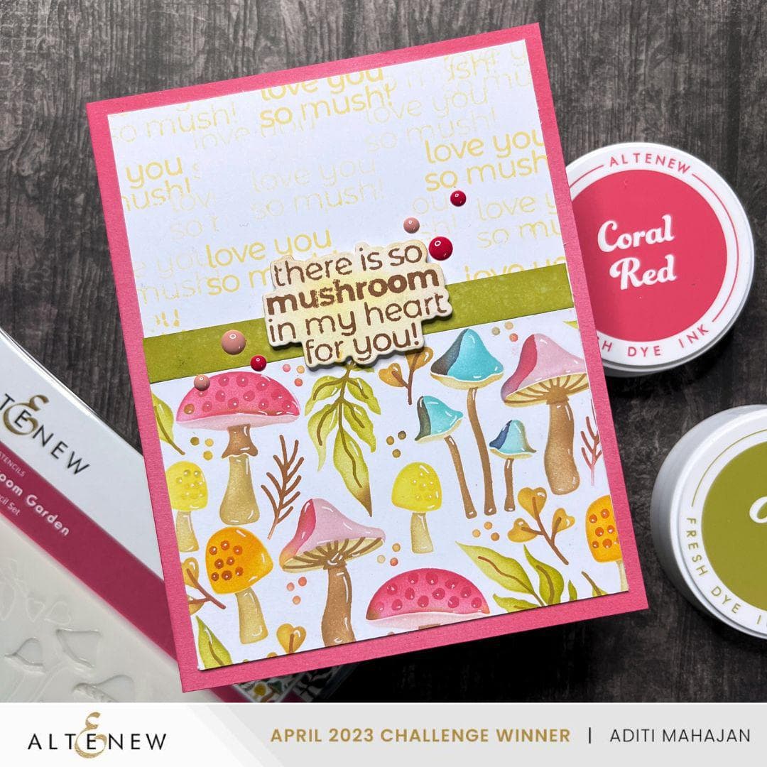 EXP Factors Stencil Mushroom Garden Layering Stencil Set (4 in 1)