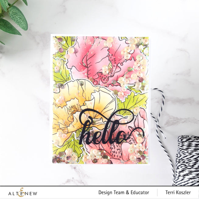 EXP Factors Stencil Oriental Poppy Simple Coloring Stencil Set (4 in 1)