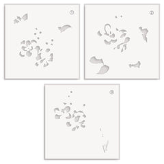 EXP Factors Stencil Paint-A-Flower: Camellia Simple Coloring Stencil Set (3 in 1)