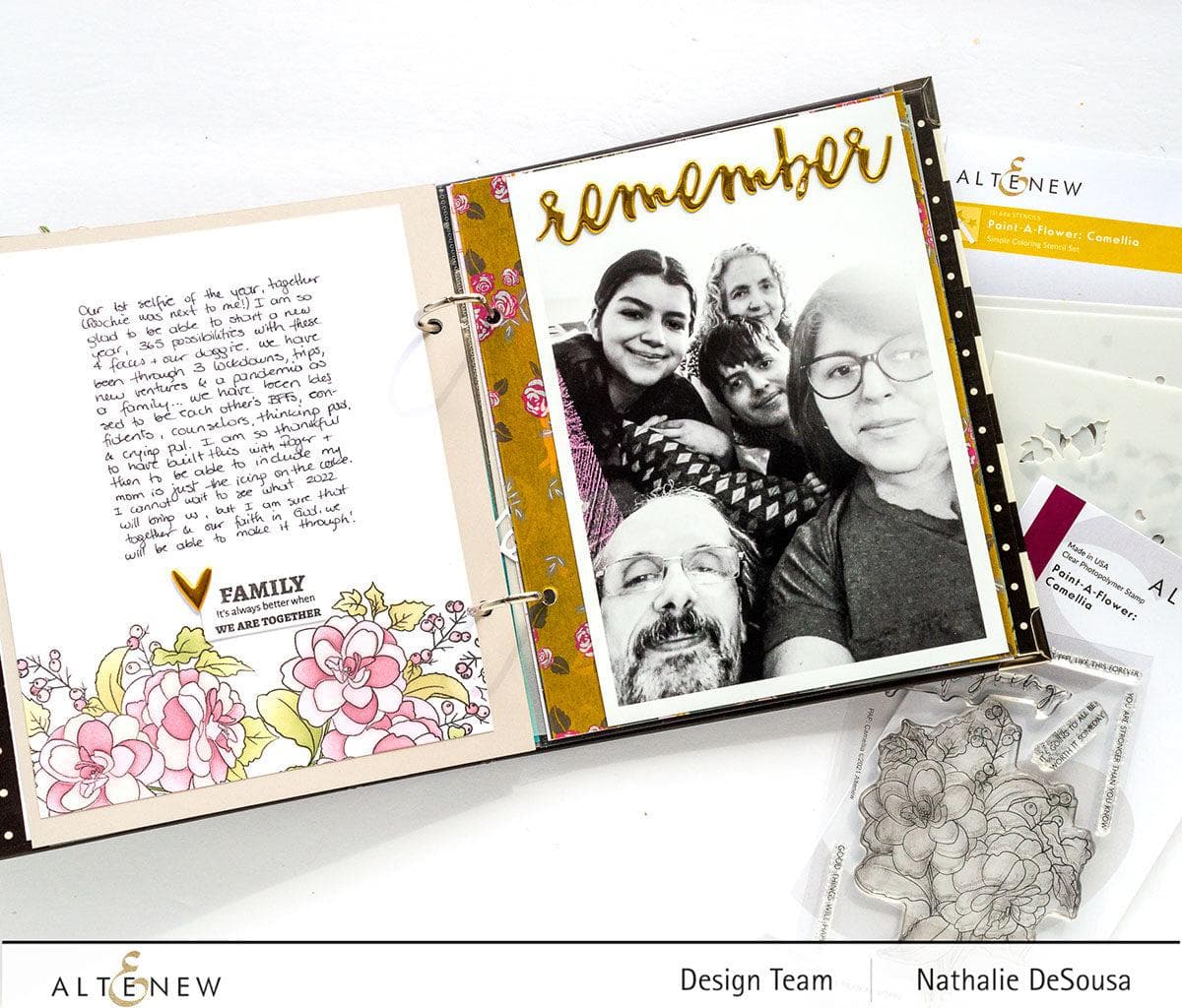 EXP Factors Stencil Paint-A-Flower: Camellia Simple Coloring Stencil Set (3 in 1)