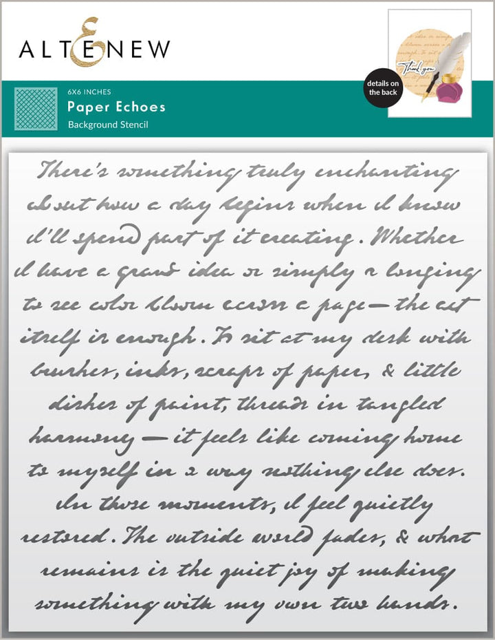 Paper Echoes Stencil