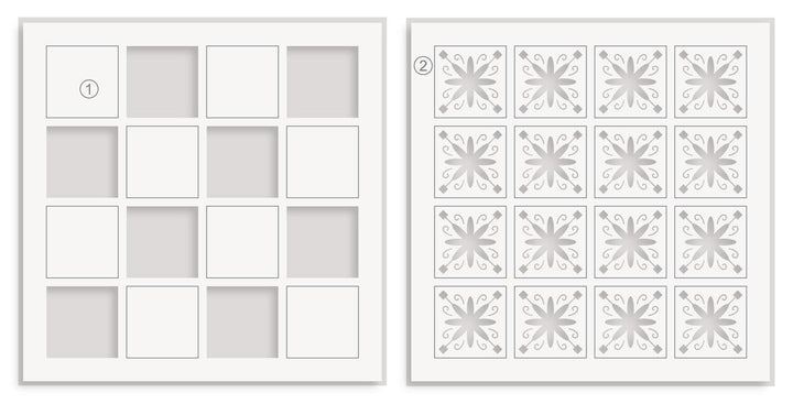 Patchwork Tiles Builder Stencil Set (2 in 1)