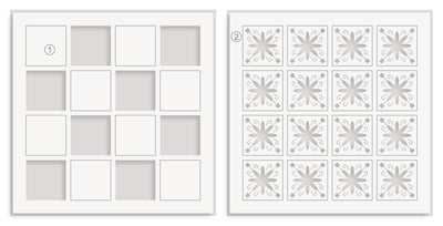 Patchwork Tiles Builder Stencil Set (2 in 1)