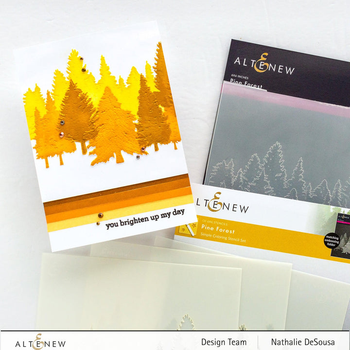 EXP Factors Stencil Pine Forest Simple Coloring Stencil Set (3 in 1)