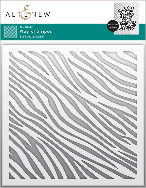 Playful Stripes Stencil