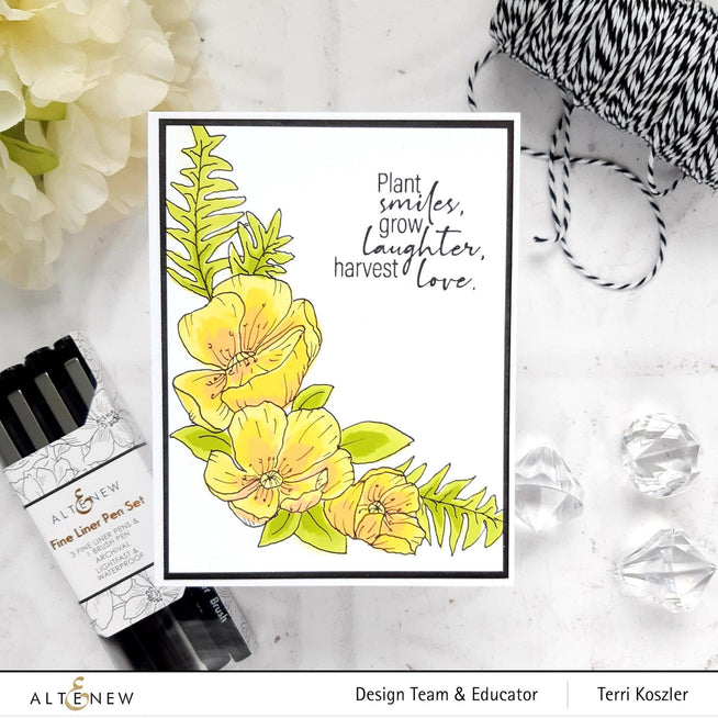 EXP Factors Stencil Poppy Arrangement Stencil Set (4 in 1)