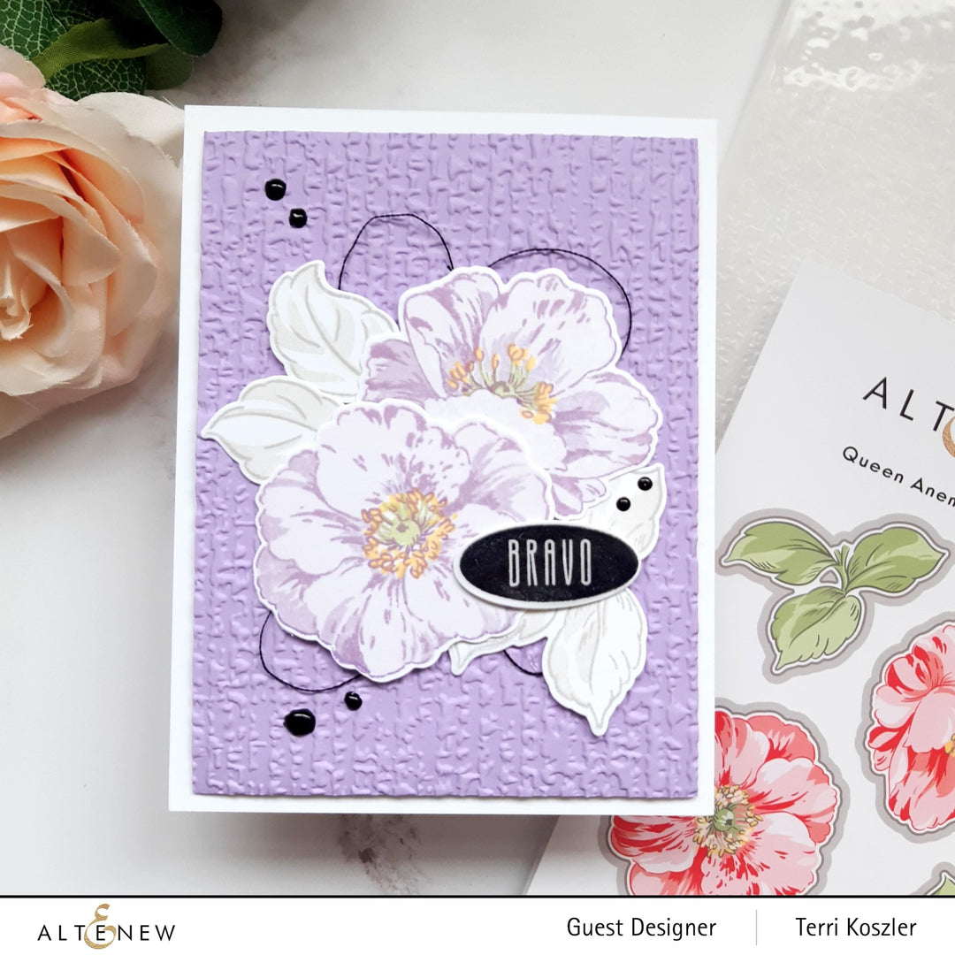 Photocentric Stencil Queen Anemone Simple Coloring Stencil