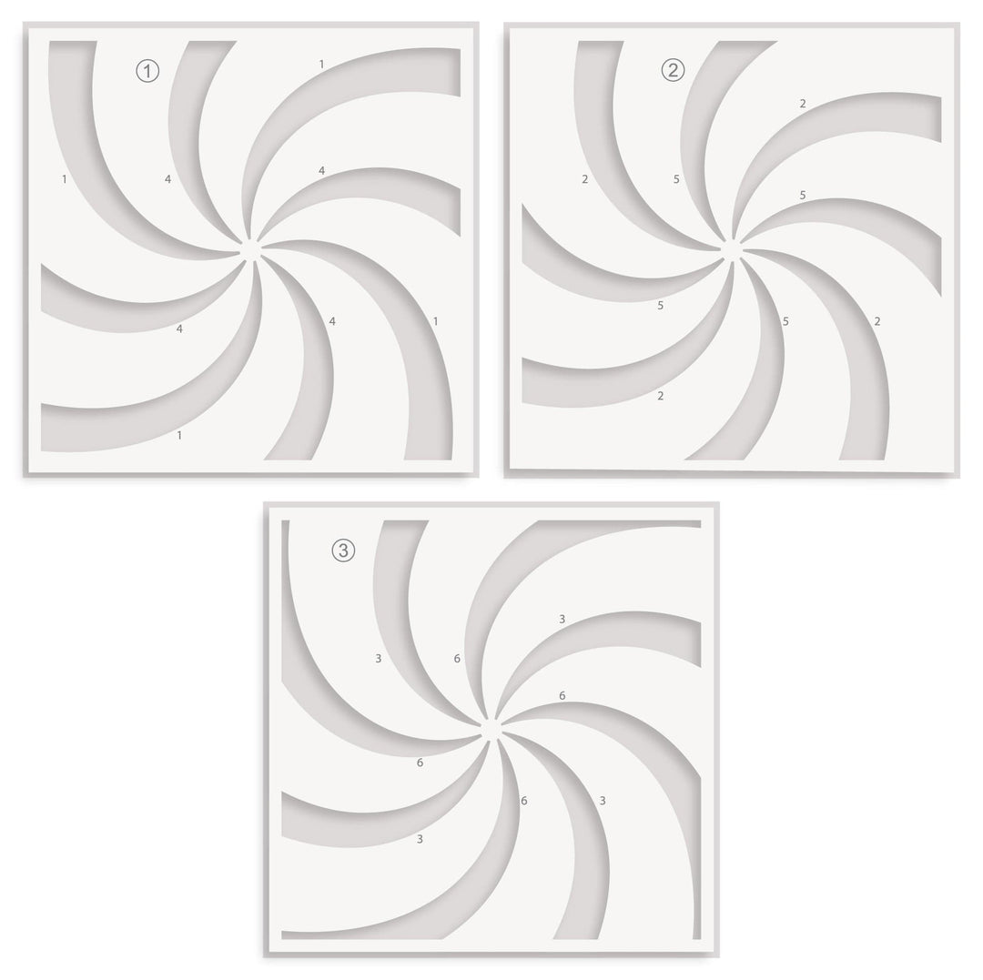 EXP Factors Stencil Rainbow Burst Stencil Set (3 in 1)
