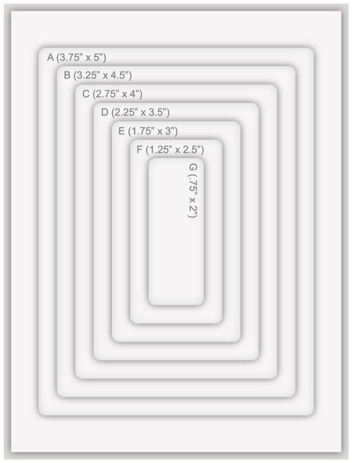 Differenent Sizes Rounded Rectangles Rounded Rectangles Masks Stencil | Altenew