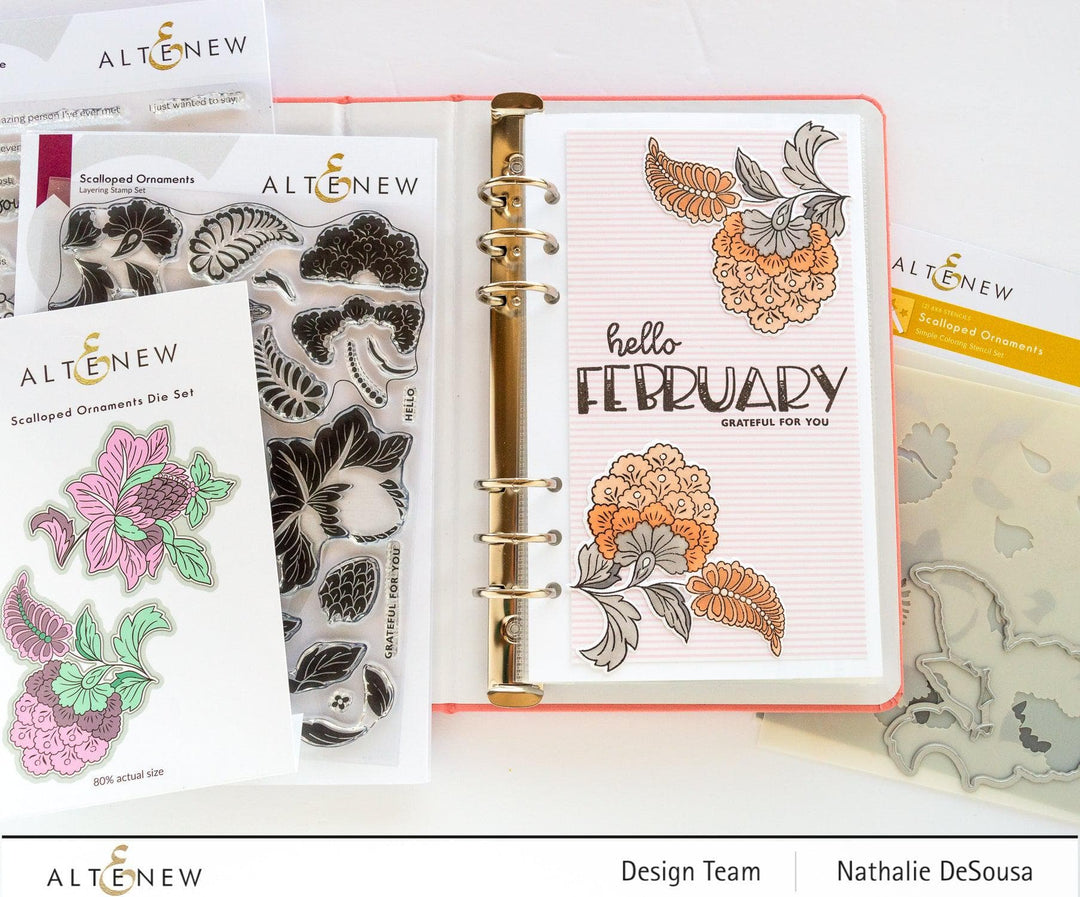 Photocentric Stencil Scalloped Ornaments Simple Coloring Stencil Set (2 in 1)