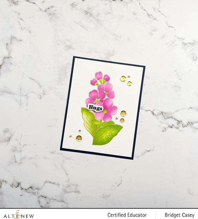 Altenew Spark Joy decorative flowers stencil featuring intricate floral patterns for crafting and card-making projects.