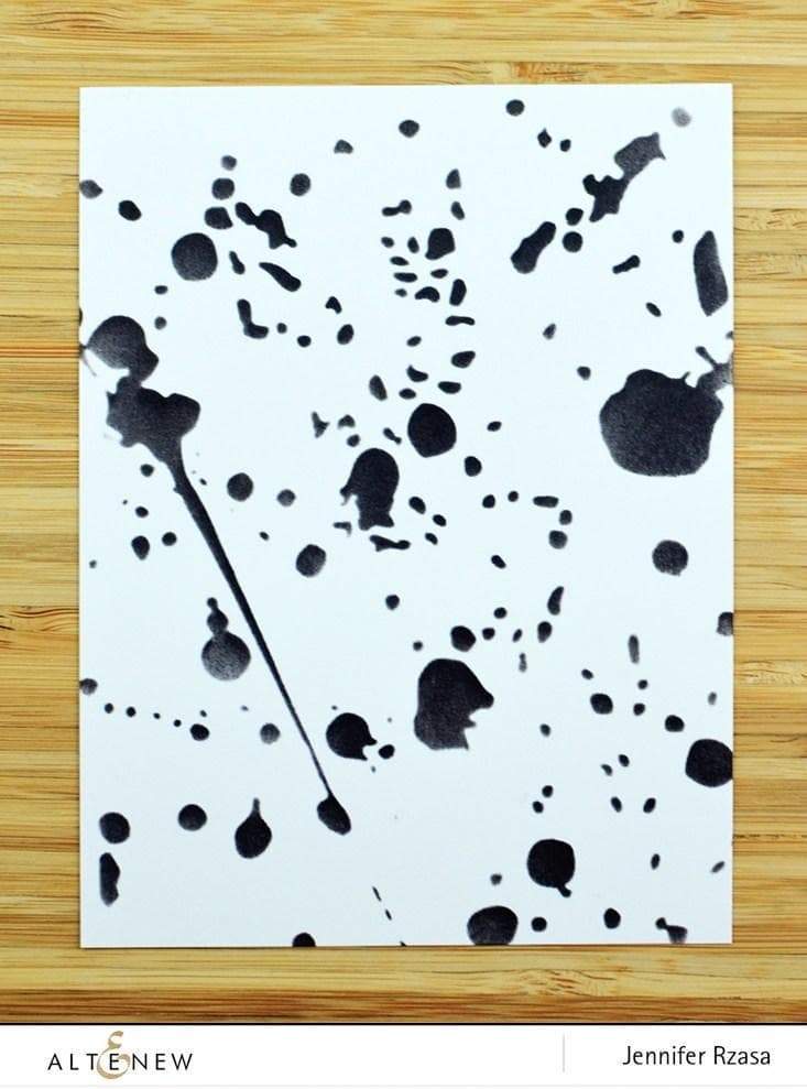 Splattering Papercraft Add Artistic Splatter Effects with the Altenew Splatter Stencil