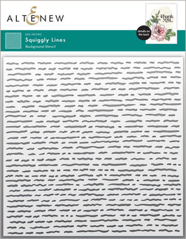 Squiggly Lines Background Stencil