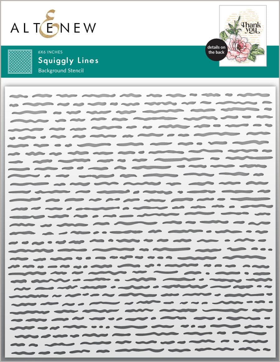 Squiggly Lines Background Stencil