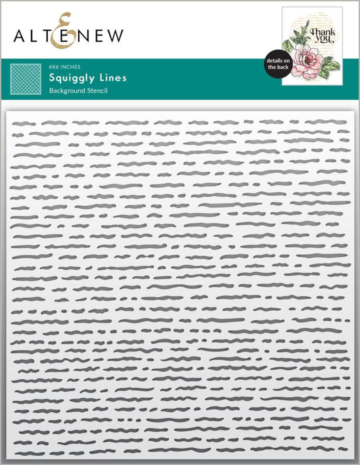 Squiggly Lines Background Stencil