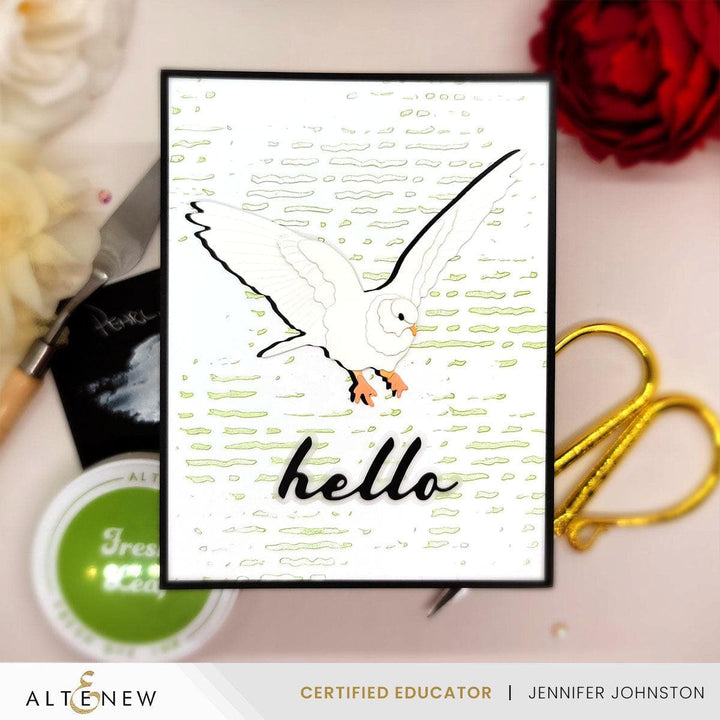 Squiggly Lines Background Stencil