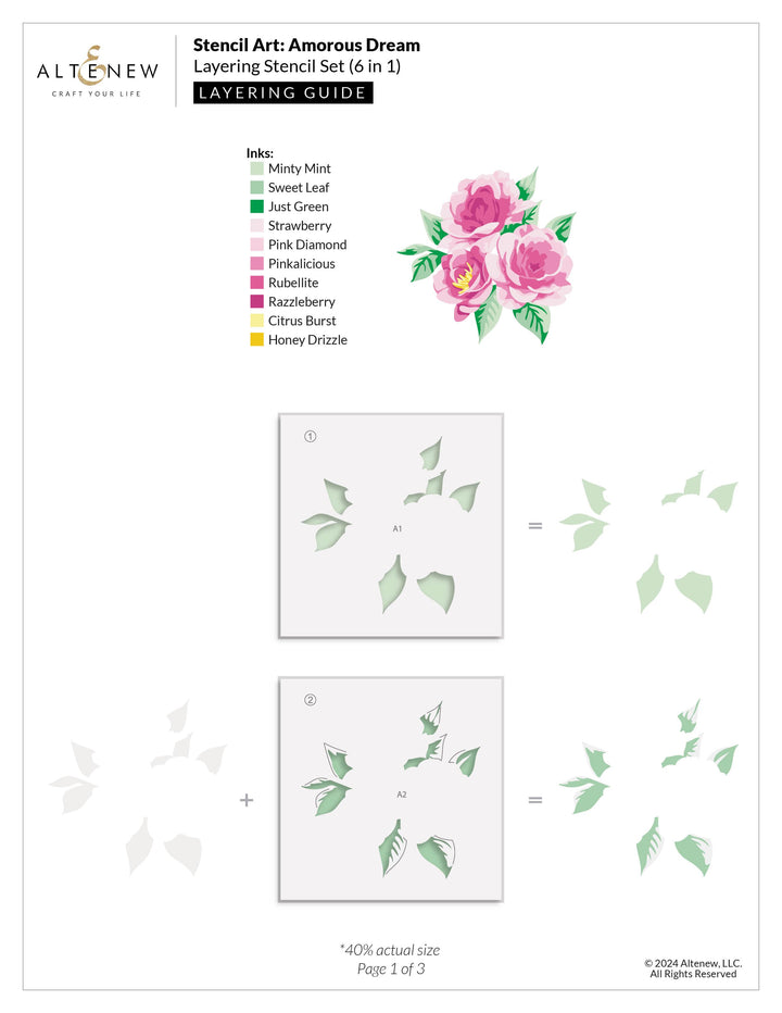Stencil Art: Amorous Dream Layering Stencil Set (6 in 1)