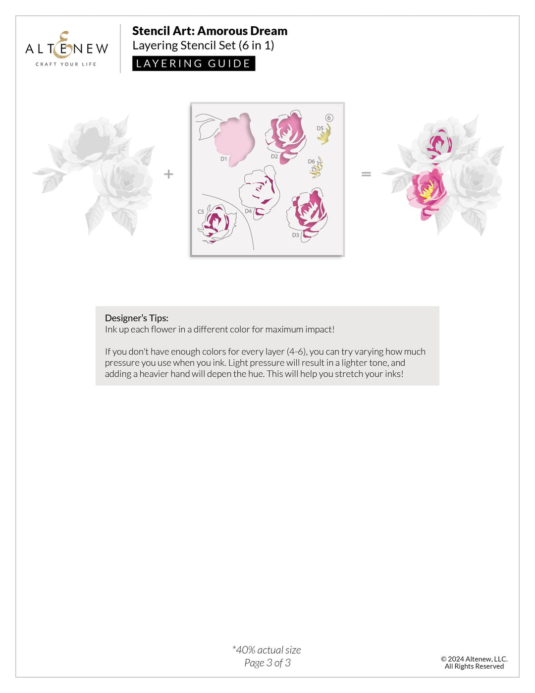 Stencil Art: Amorous Dream Layering Stencil Set (6 in 1)