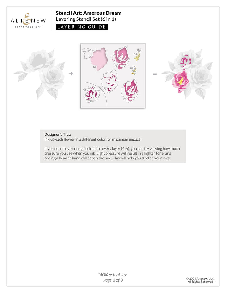 Stencil Art: Amorous Dream Layering Stencil Set (6 in 1)