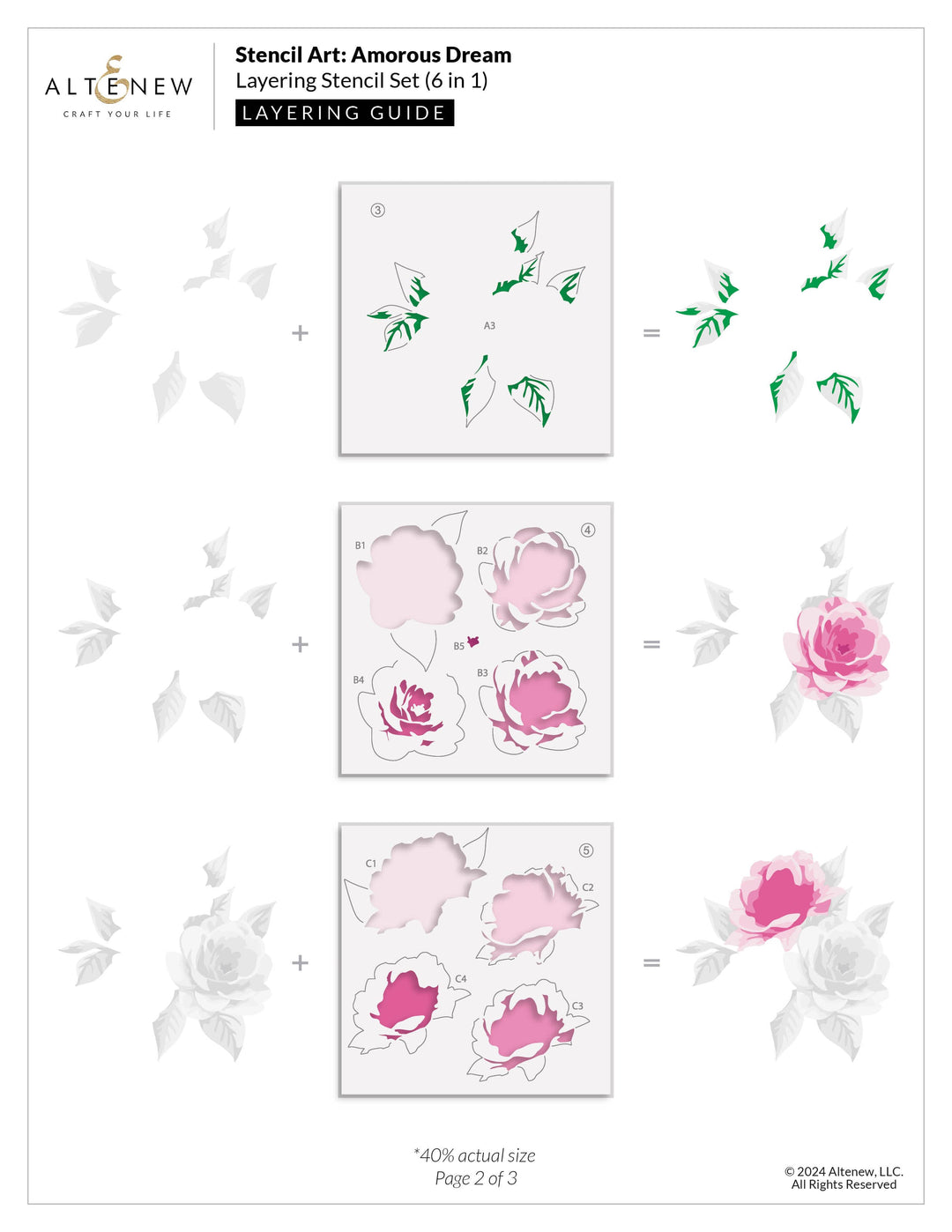 Stencil Art: Amorous Dream Layering Stencil Set (6 in 1)