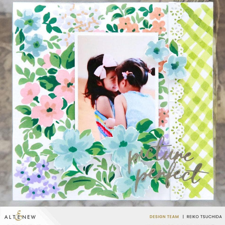 Stencil Art: Ditsy Flowers Wallpaper Layering Stencil Set (7 in 1)